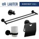 Набор аксессуаров для ванной Lauter 21SH72062 + 21SH72092 + 21SH72102 + 21SH70022 Matt Black, 4 предмета