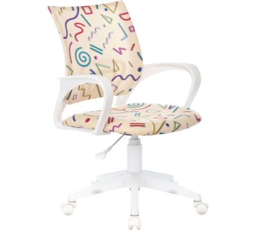 Компьютерное кресло Бюрократ Burokids 1W 1920820 песочный Sticks 02/пластик белый