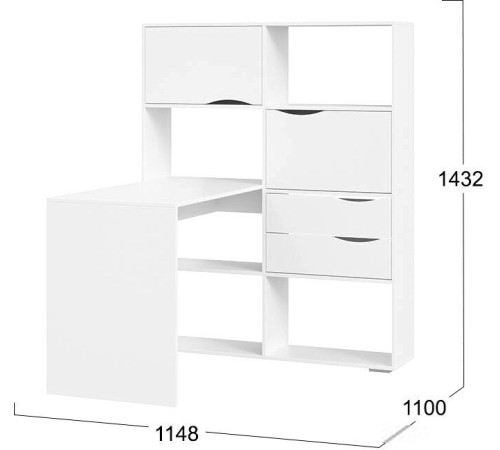 Стол Трия Тип 7 белый ясень