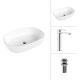 Умывальник Lauter 21836 + Moon 21СK81691C с донным клапаном 21190CH хром