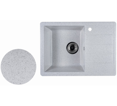 Кухонная мойка Marblan Recta L серый, с сифоном