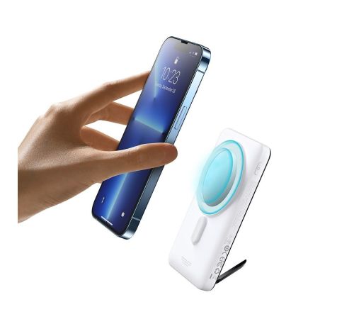 Внешний аккумулятор Baseus Magnetic Bracket Wireless Power Bank 20W 10000mAh белый