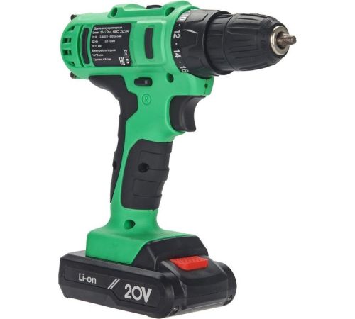 Дрель-шуруповерт Zitrek Green 20-Li Plus 083-1115 с 2-мя АКБ