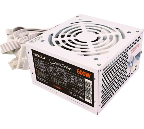 Блок питания Ginzzu CB600 белый