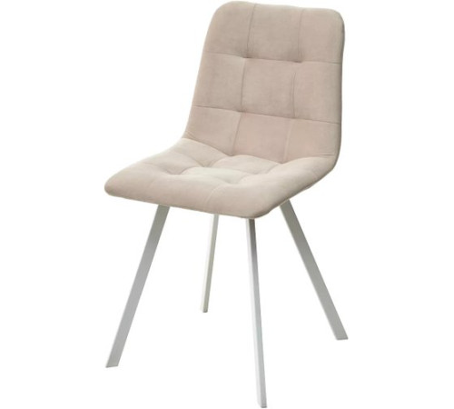 Стул M-City Ричи 688M05746 H-06 бежевый велюр/белый