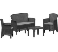 Набор садовой мебели Ipae Progarden JUN06CAN антрацит