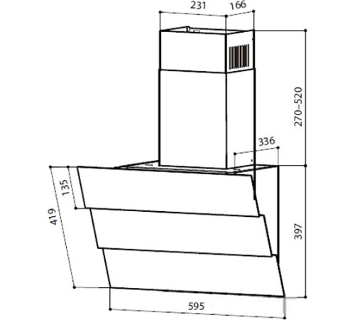 Кухонная вытяжка LEX RIO G 600 белый