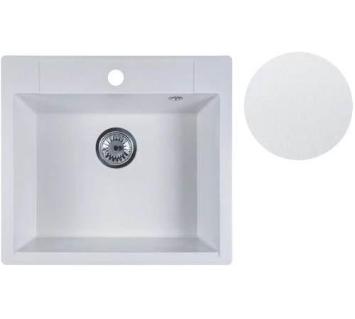 Кухонная мойка Marblan Cubi иней, с сифоном