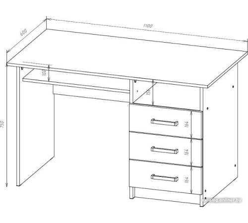 Стол Mio Tesoro ПС-02 дуб венге