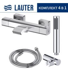 Смеситель Lauter Comfort 21YH40400 + 21СКFG80101C + 21S10048 + 21CKFS90120
