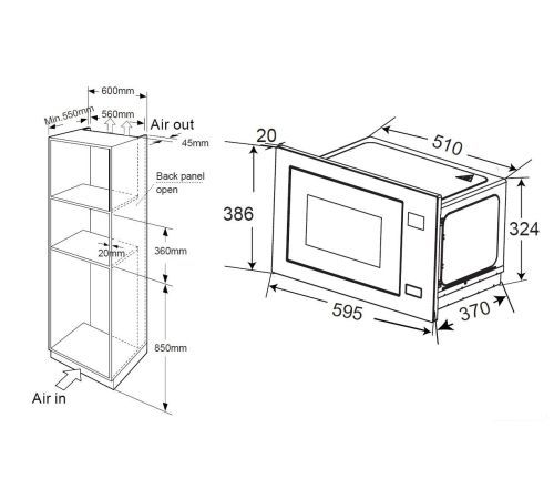 Микроволновая печь ZorG MIO251 S черный