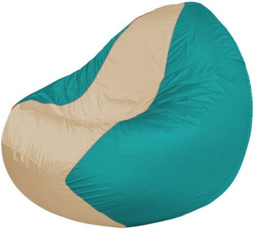 Кресло-мешок Flagman Classic К2.1-143 бирюзовый/бежевый