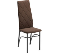 Стул Табурет Малибу ромб Бренди 31 коричневый/черный каркас