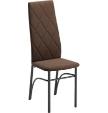 Стул Табурет Малибу ромб Бренди 31 коричневый/черный каркас