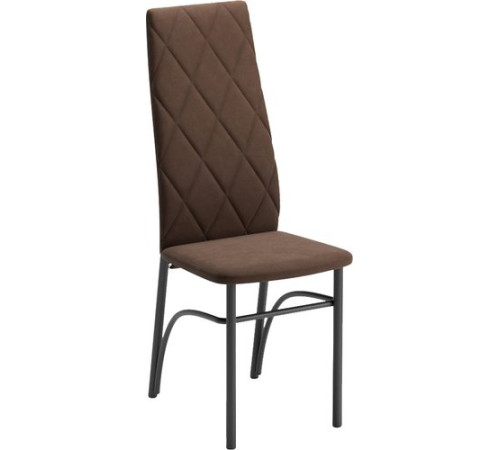 Стул Табурет Малибу ромб Бренди 31 коричневый/черный каркас