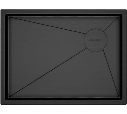 Кухонная мойка Paulmark NEXT-SKEW 58 Uni PM885844-GM черный/вороненая сталь