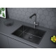 Кухонная мойка Paulmark Next 58 Uni PM215844-GM черный/вороненая сталь