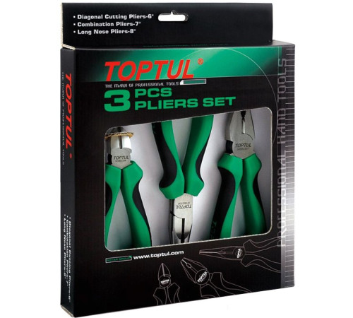 Набор пассатижей Toptul GAAE0302 3 предмета