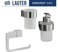 Набор аксессуаров для ванной Lauter 21TS3018 + 21TS3020 + 21TS3014 Chrome, 3 предмета