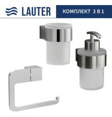 Набор аксессуаров для ванной Lauter 21TS3018 + 21TS3020 + 21TS3014 Chrome, 3 предмета