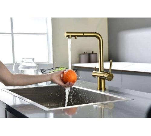 Смеситель Paulmark Serpentine Se213222-BG золото/брашированное золото
