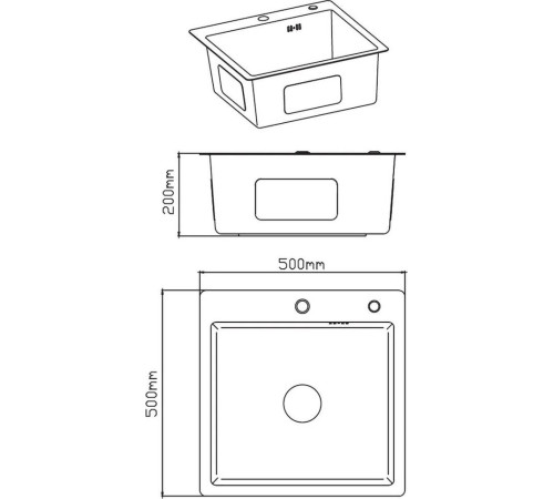 Кухонная мойка Diadonna DS5050В