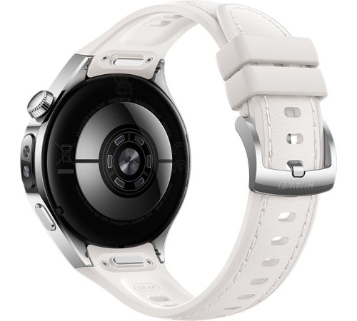 Умные часы Huawei Watch 5 42 мм серебристый, с белым силиконовым ремешком, международная версия