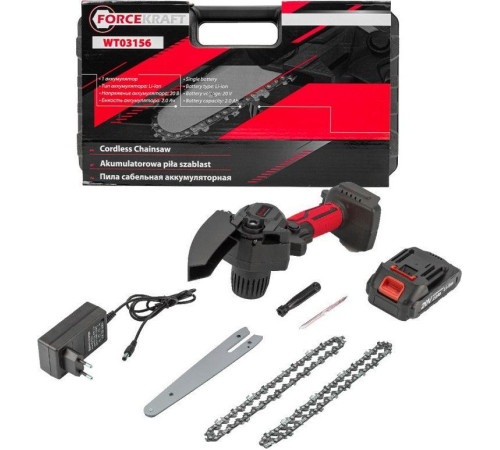 Аккумуляторная пила ForceKraft FK-WT03156 с 1-им АКБ, кейс