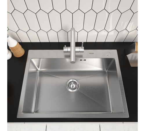 Кухонная мойка ARFEKA ECO AR 700*500 SATIN DECOR VOLCANIC ROCK