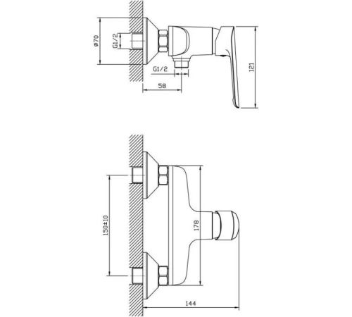 Смеситель Esko Lagos LG80B