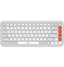 Клавиатура Logitech Pop Icon Keys 920-013088 белый/оранжевый, с гравировкой