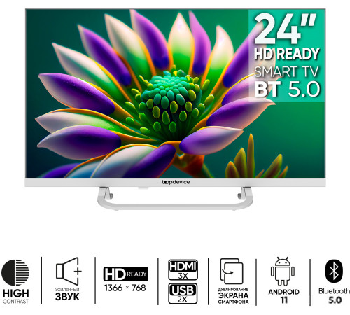 Телевизор Topdevice Frameless Neo TDTV24CS04H_WE