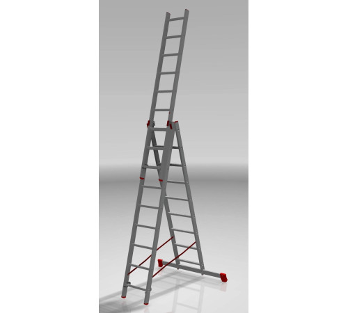 Лестница-стремянка Новая высота NV 323 трёхсекционная профессиональная 3x9 ступеней