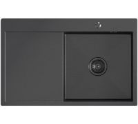 Кухонная мойка Mixline Pro 552923 черный графит, с сифоном