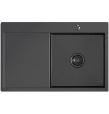 Кухонная мойка Mixline Pro 552923 черный графит, с сифоном