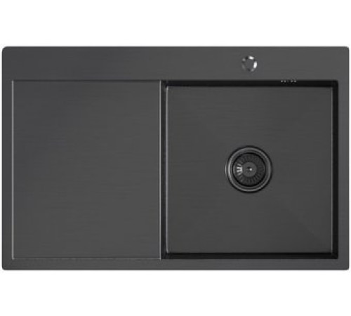 Кухонная мойка Mixline Pro 552923 черный графит, с сифоном