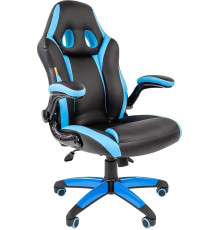 Кресло CHAIRMAN Game 15 черный/голубой