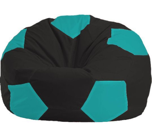 Кресло-мешок Flagman Мяч Стандарт М1.1-393 черный/бирюзовый