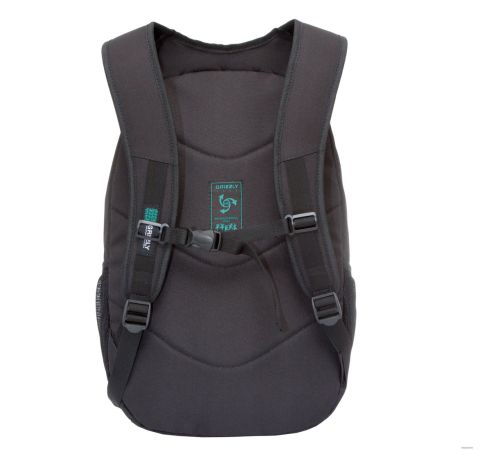 Школьный рюкзак Grizzly RQ-003-31 черный/бирюзовый