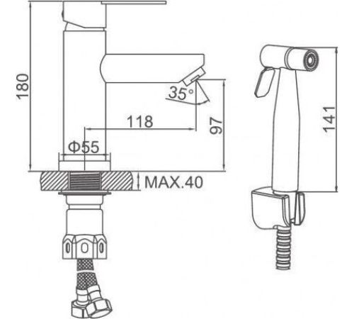 Смеситель Ledeme L71203-1
