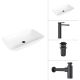 Умывальник Lauter 21886 + Cascade 21СК0655BS + сифон 21635B + дон.клапан 21190B черный матовый