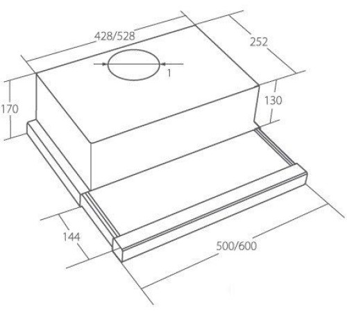 Кухонная вытяжка Akpo Light Twin 60 WK-7 черный