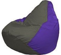 Кресло-мешок Flagman Груша Медиум Г1.1-370 темно-серый/фиолетовый