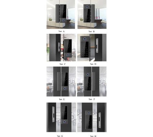 Дверной замок Roome Smart Tuya Digital Fingerprint Lock GS1 черный