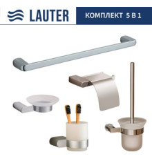 Набор аксессуаров для ванной Lauter 21SH1061 + 21SH1051 + 21SH110А1 + 21SH70101 + 21SH1111 Chrome, 5 предметов