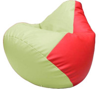 Кресло-мешок Flagman Груша Макси Г2.3-0409 светло-салатовый/красный