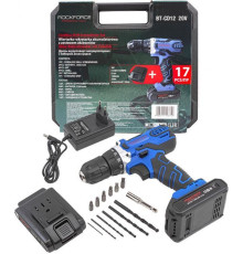 Дрель-шуруповерт RockForce RF-BT-CD12 20V с 2-мя АКБ, кейс