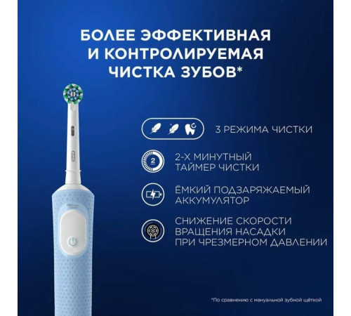 Электрическая зубная щетка Oral-B Vitality Pro D103.413.3 Protect X Clean D103.413.3 голубой
