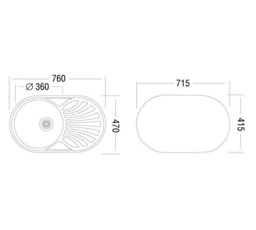 Кухонная мойка Ukinox FAD760.470-GT6K 2L