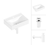 Умывальник Lauter 21887B + клапан 21190W + сифон 21635W белый матовый